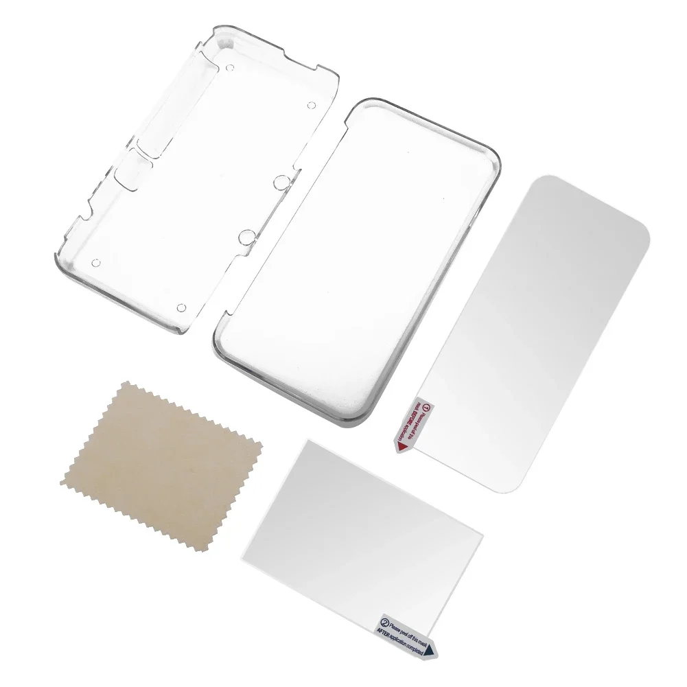 

Transparent Protective Clear Crystal Hard Guard Case Cover Skin Shell for Nintendo NEW 2DS XL Console Case With Screen Film