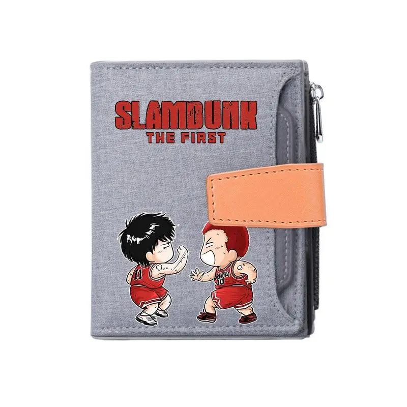 Or-cartera de béisbol dos en uno, monedero de madera con flor de cerezo que fluye, tarjetero de poliéster con dibujos animados