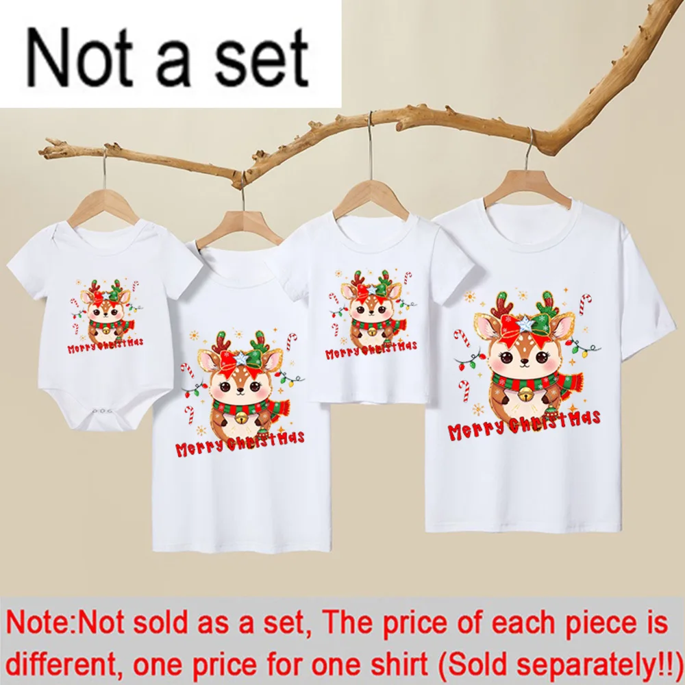 メリークリスマス家族お揃いシャツママパパキッズシャツベビーロンパースファミリーシャツクリスマスギフト2025クリスマスホリデー服