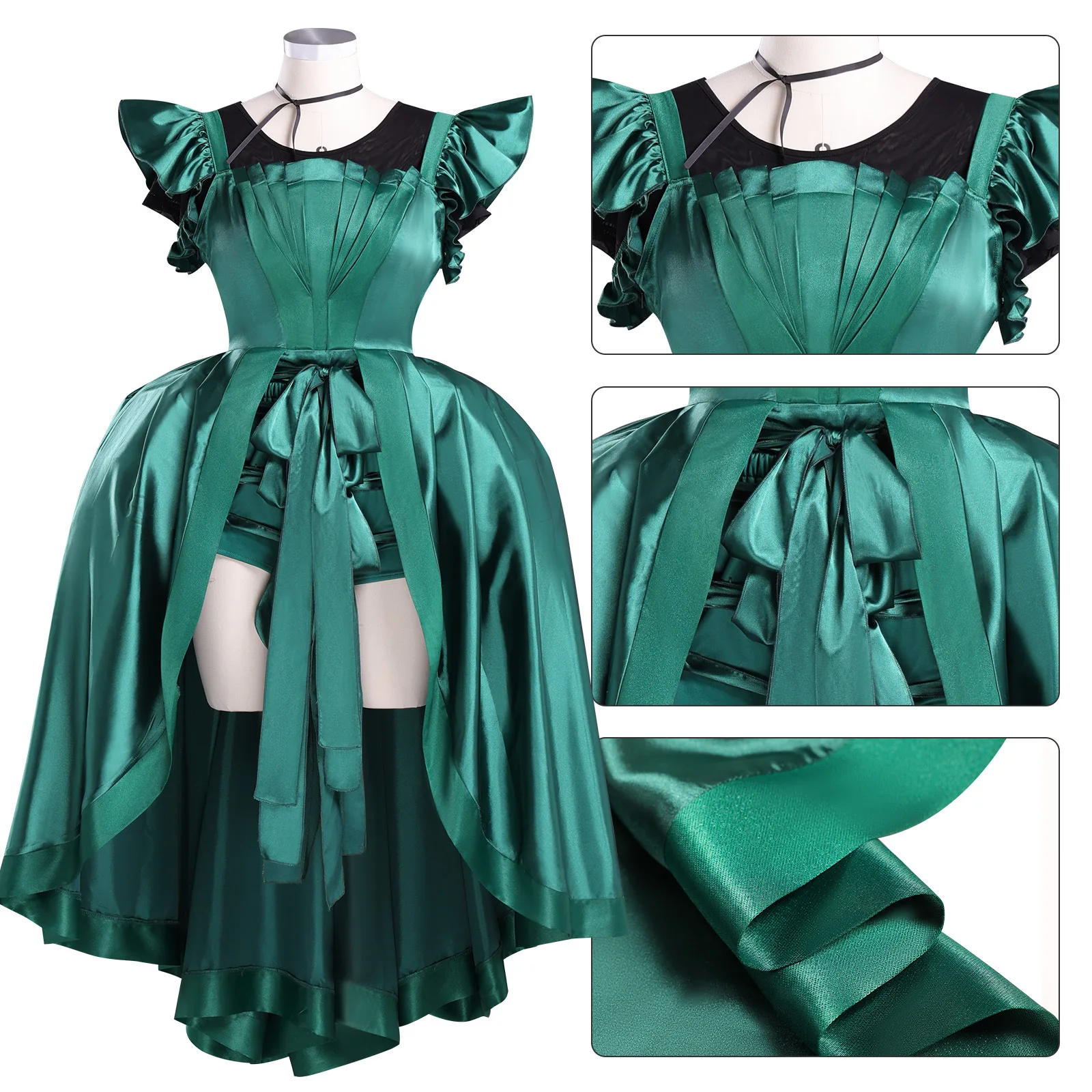 Halloween Movie Green Dress Woman Evening Dress Cos Clothing for Christmas Halloween 2026