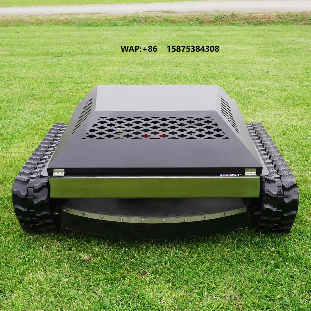 60 Degree Slope Remote Control Slope Mower, All Terrain Crawler Grass Cutter