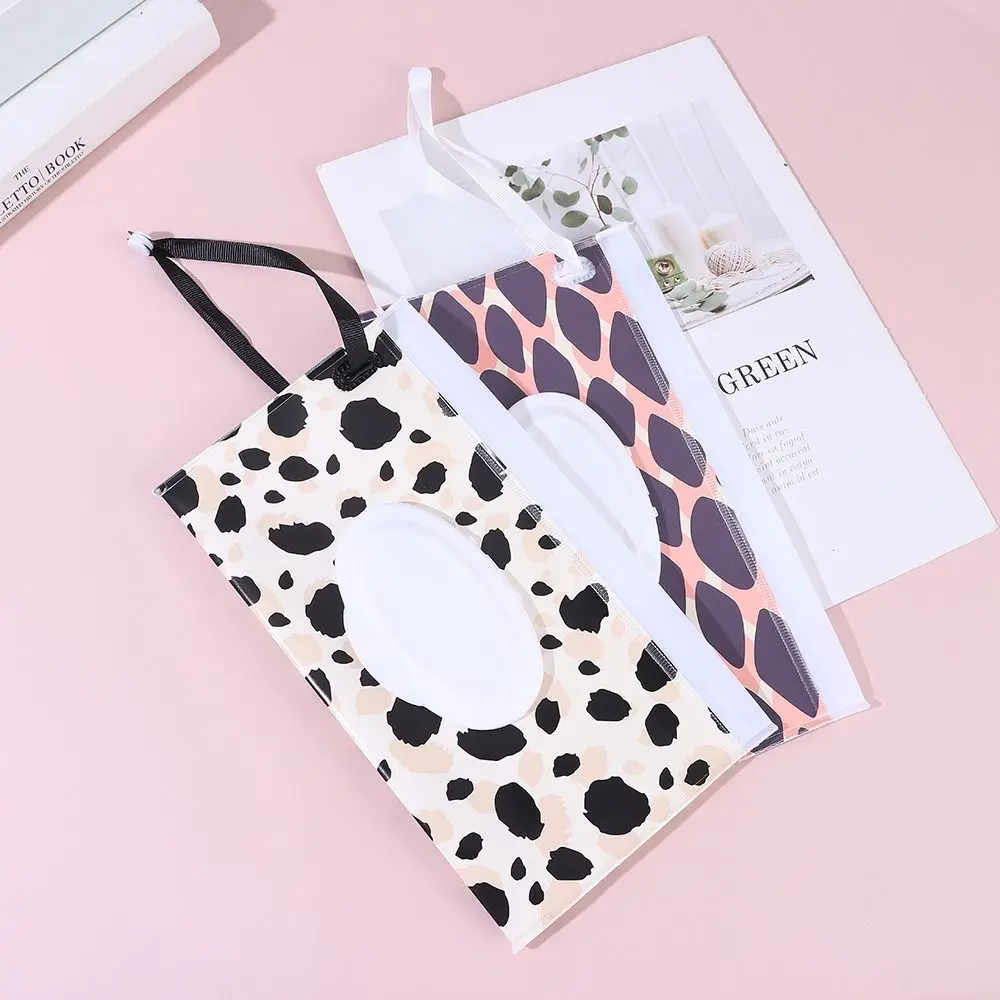 유용한 EVA 물티슈 가방 플립 커버 스냅 스트랩 화장품 파우치 리필 가능한 휴대용 물티슈 파우치 가정용