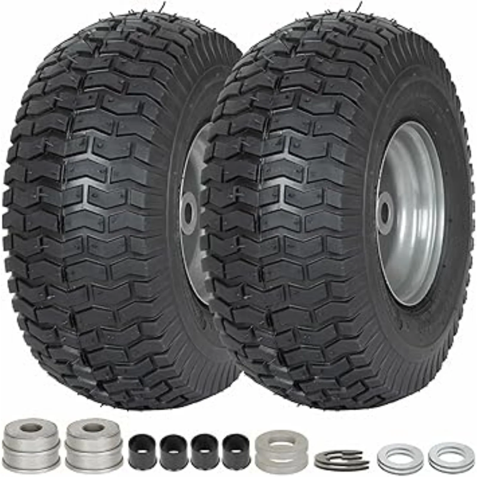 US  15 x 6.00-6 Tire and Wheel Front Tire Compatible with John Deere Craftsman Husqvarna Lawn Mower Tires Riding Mowers Lawn