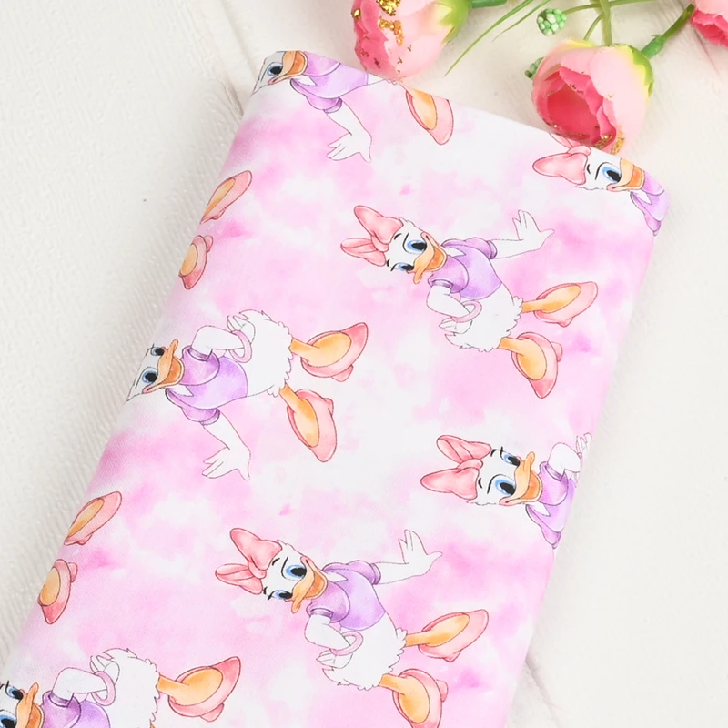 Sale Disney Princess Cat Marie Mickey Daisy Duck Cotton Fabric For Sewing Patchwork Quilting Fabrics DIY Needlework Material