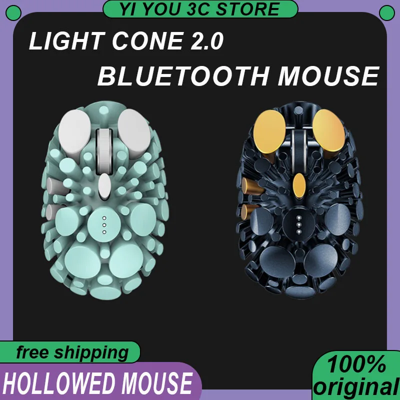 

Беспроводная Bluetooth-мышь с вырезанным дизайном, бесшумная, аккумулятор 500 мАч, 12800 DPI, эргономичная, креативная мышь для ПК, киберспорта, ноутбуков