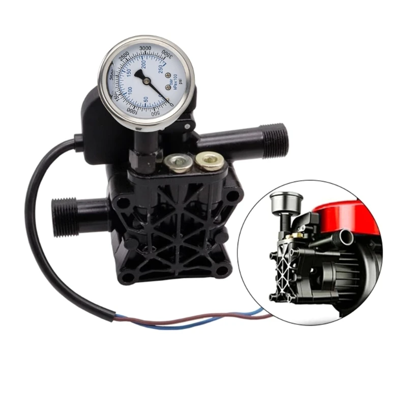 High Stability Pressure Washer Gauges 3500psi Quick Connect Pressure Gauges with N14x1.5 Thread used for Power Washer M4YD