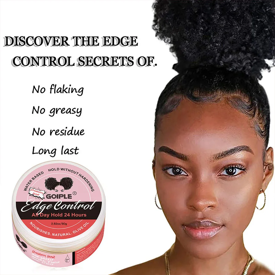 Edge Control for Black Women Natural Hair Gel Africa Edge Pomade Hairstyles Cream and Hair Wax Stick kit with Brush Band