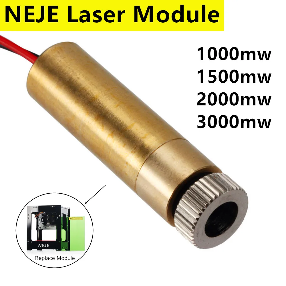 NEJE-módulo láser CNC para grabador láser, Kit de reemplazo de cabezal láser para DK-8-KZ, DK-BL, 1500mW/2000mW/3000mw 445nm/405nm