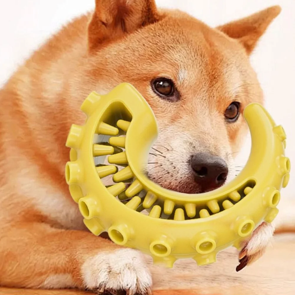 

Wear Resistant Leaking Food Ball Soft Convenient Puppy Chewing Toy TPR Bite Resistant Dog Teeth Grinding Stick Relieve Boredom
