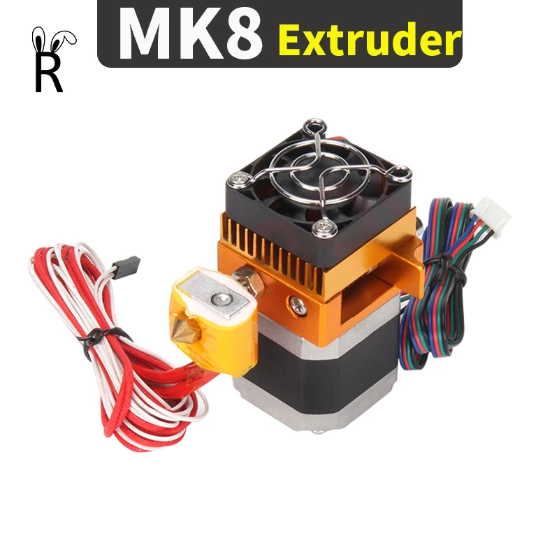 

MK8 Extruder Kit 3D Printer Hotend 1.75mm Filament Extrusion 0.4mm Nozzle 12V 24V 40W J-head Extrusion Hotend 3D Printer Parts