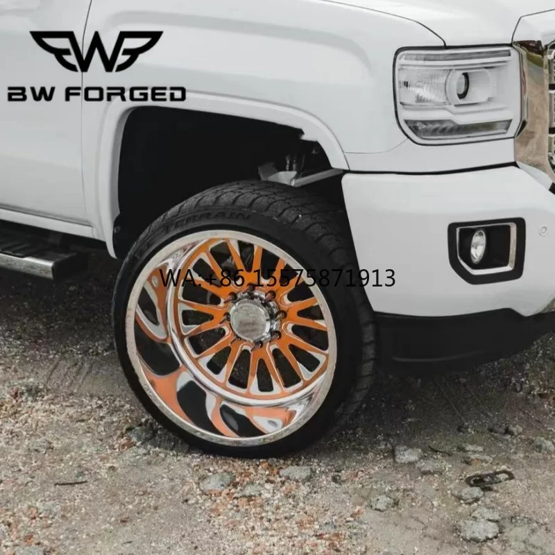 

Кованые диски Custom20x10 22x12 22x14 24x12 24x14 Deep Dish Rims 6x139.7 6x165.1 8x6.5 8x170 8x180 для грузовиков Super Single, полированные