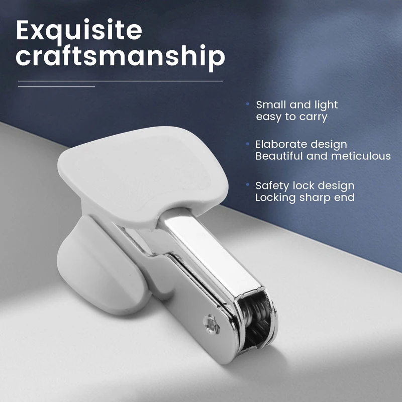 مزيل التيلة على شكل صنوبر فولاذي للطلاب باللون الأبيض لدبابيس 24/6 26/6 #4