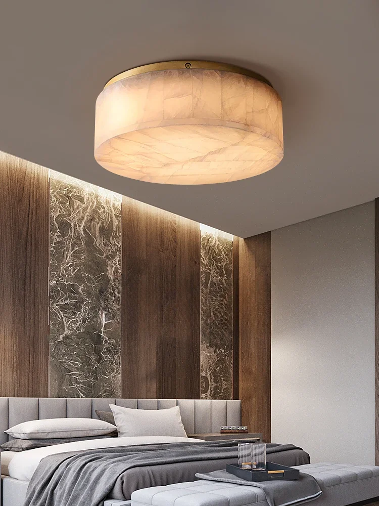 

Luxury Modern Natural Marble Ceiling Lamp Led Home Decor Bedroom Ceiling Light Marble Living Room Hallway Light High-end