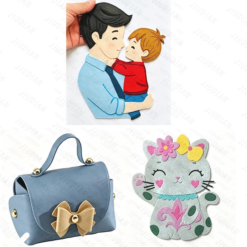 New Characters Bag Cat Metal Cutting Dies Scrapbooking For DIY Greeting Card Reliefs Craft Stamps Photo Album Embossing Dies