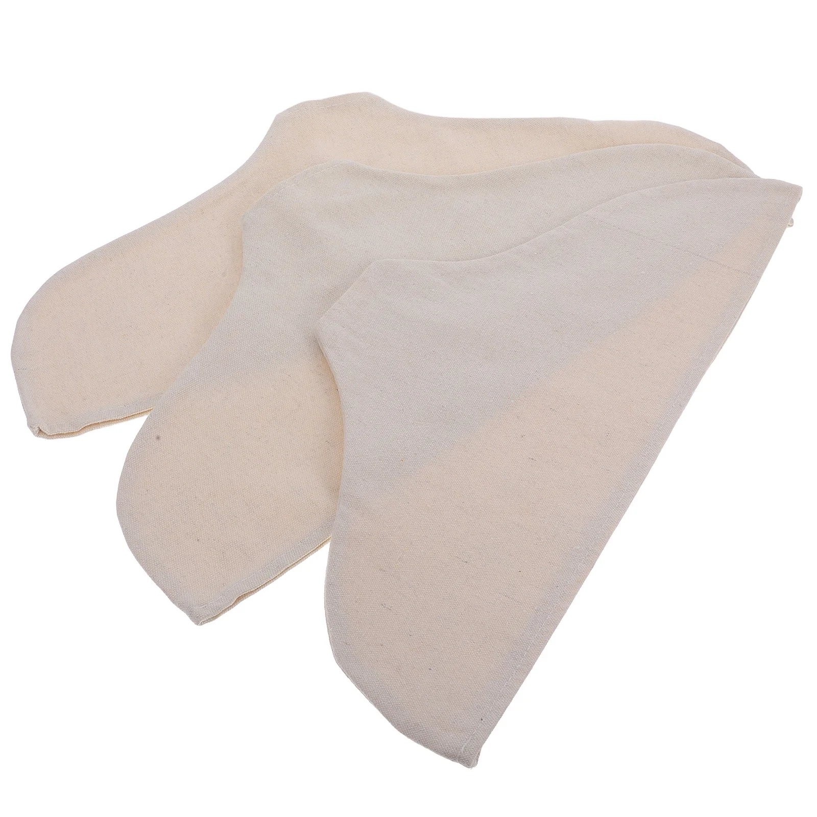 

3pcs Cotton Linen Nonslip Hanger Covers Antislip Design Breathable Cloth Garment Protectors For Wardrobe Clothing Store Home Use