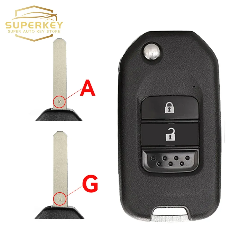 SUPERKEY A/G Blade Remote Key 433Mhz ID47 Chip For Honda Accord Civic City CRV Jazz XR-V Vezel HR-V FRV FCC:HLIK6-3T / TWB1G721