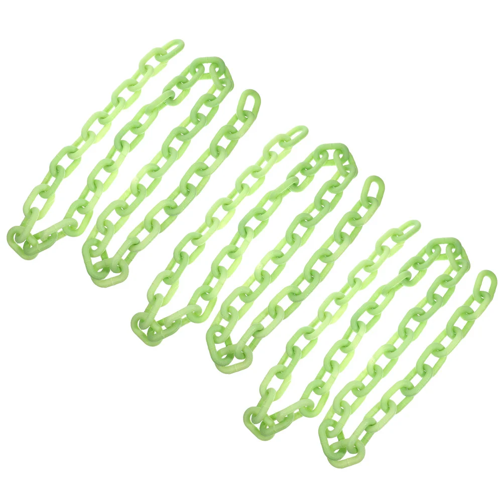 

Halloween Cosplay Chain Prop Plastic Glowing Chain Party Decorative Supply Glow in The Dark Haunted House Ornament