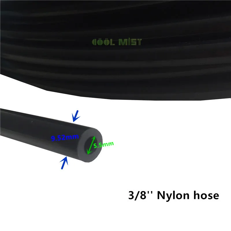 A81 Quality nylon 100M high pressure 80bar outer diameter 9.52mm misting tubing 3/8'' pipes for garden patio project mist system