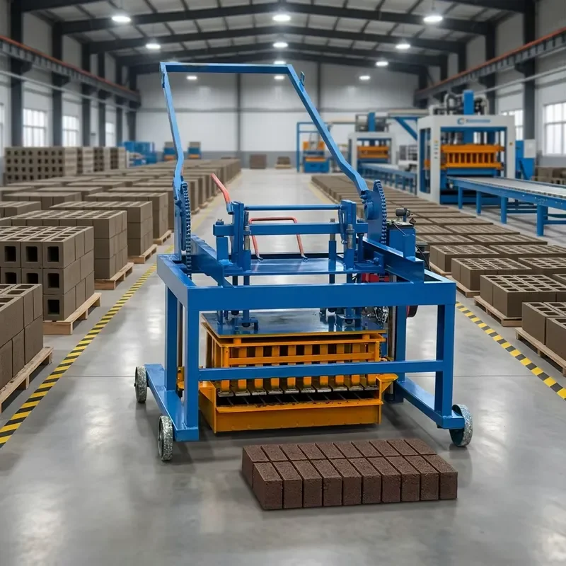 QMY4-45 Mobile Laying Block Making Machine Hollow Concrete Brick Machine High Speed Factory Price