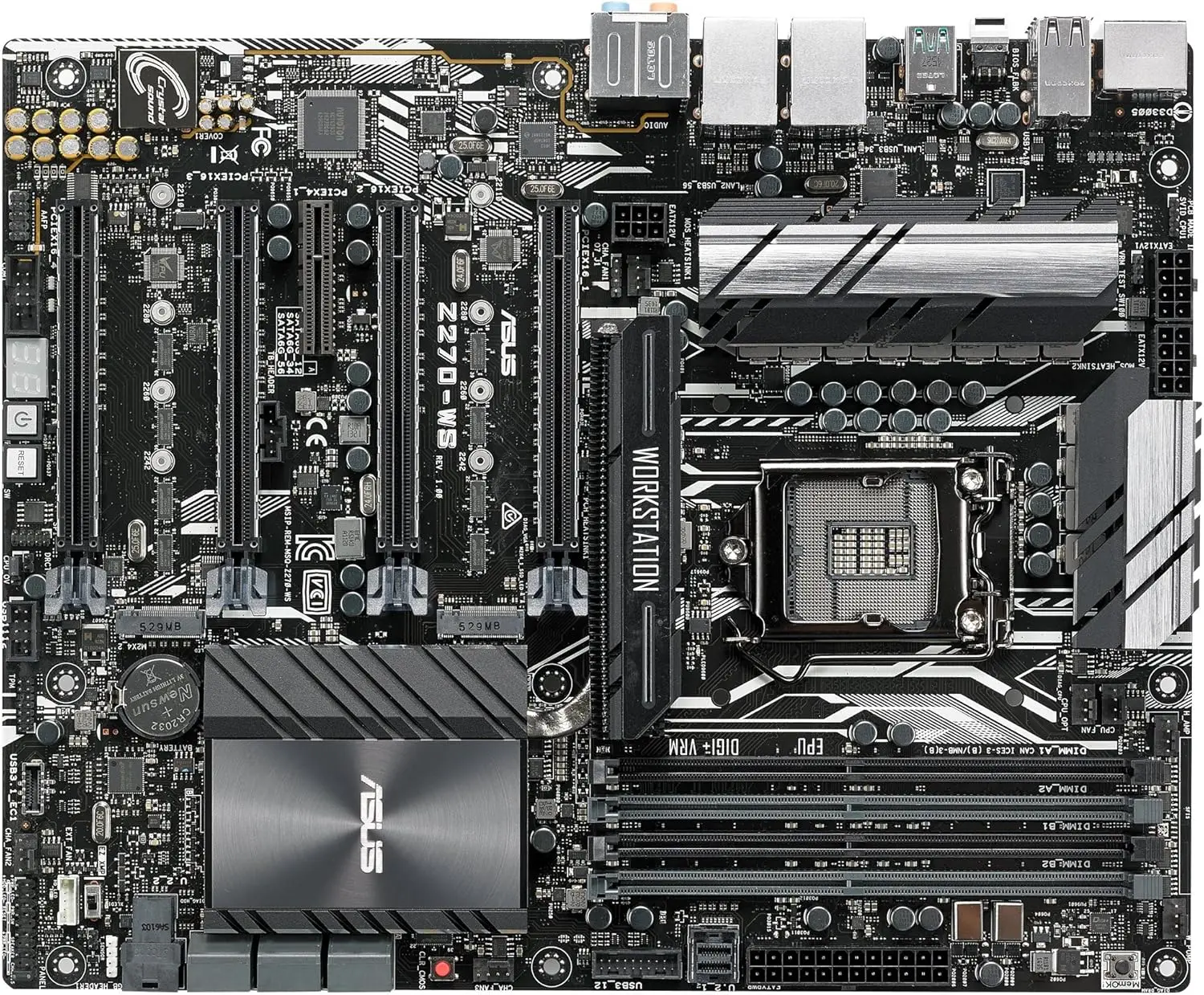 ASUS Z270-WS Servermotherboard Intel ntel Z270 LGA 1151 DDR4 3866MHz (OC) ATX support Core i3-6320 6400 7600 7700 G4560 6100 cpu