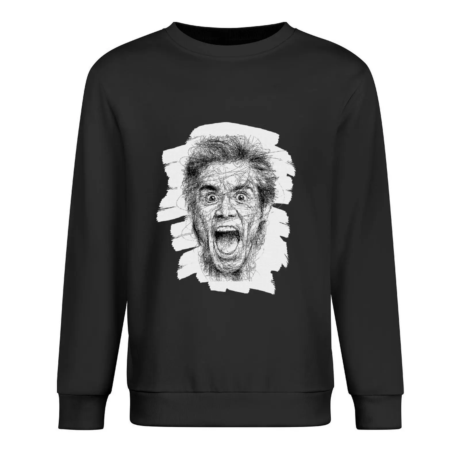 

scribbles Jim Carrey Pullover aesthetic clothing men's clothing mens designer clothes korean autumn clothes sweatshirts men