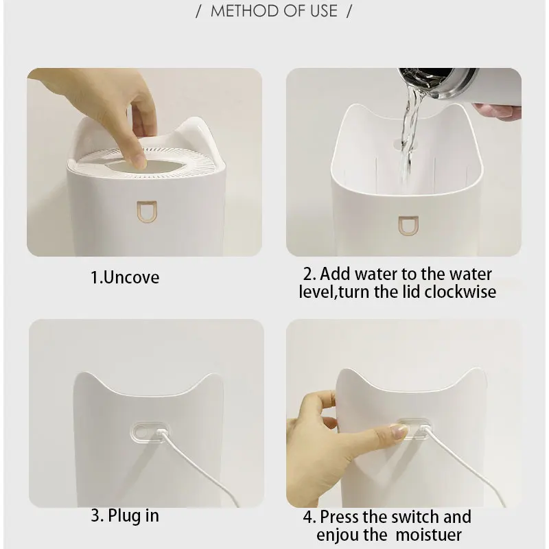 الهواء المرطب زيت طبيعي ناشر رائحة مزدوجة فوهة مع مصباح ليد ملون بالموجات فوق الصوتية المرطب الروائح الناشر