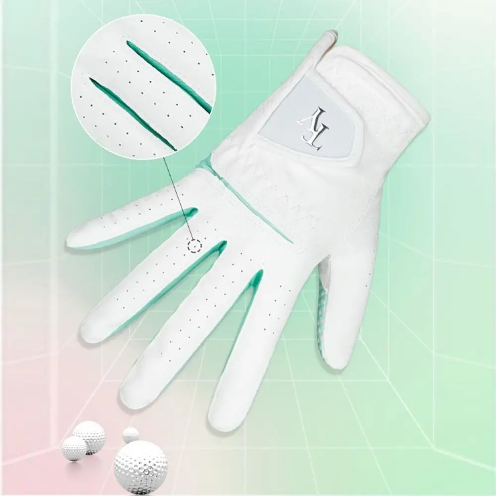قفازات جولف نسائية مريحة مضادة للانزلاق ومقاومة للاهتراء قفازات رياضية كاملة الأصابع لليد اليسرى واليمنى قفازات متينة لملابس الجولف