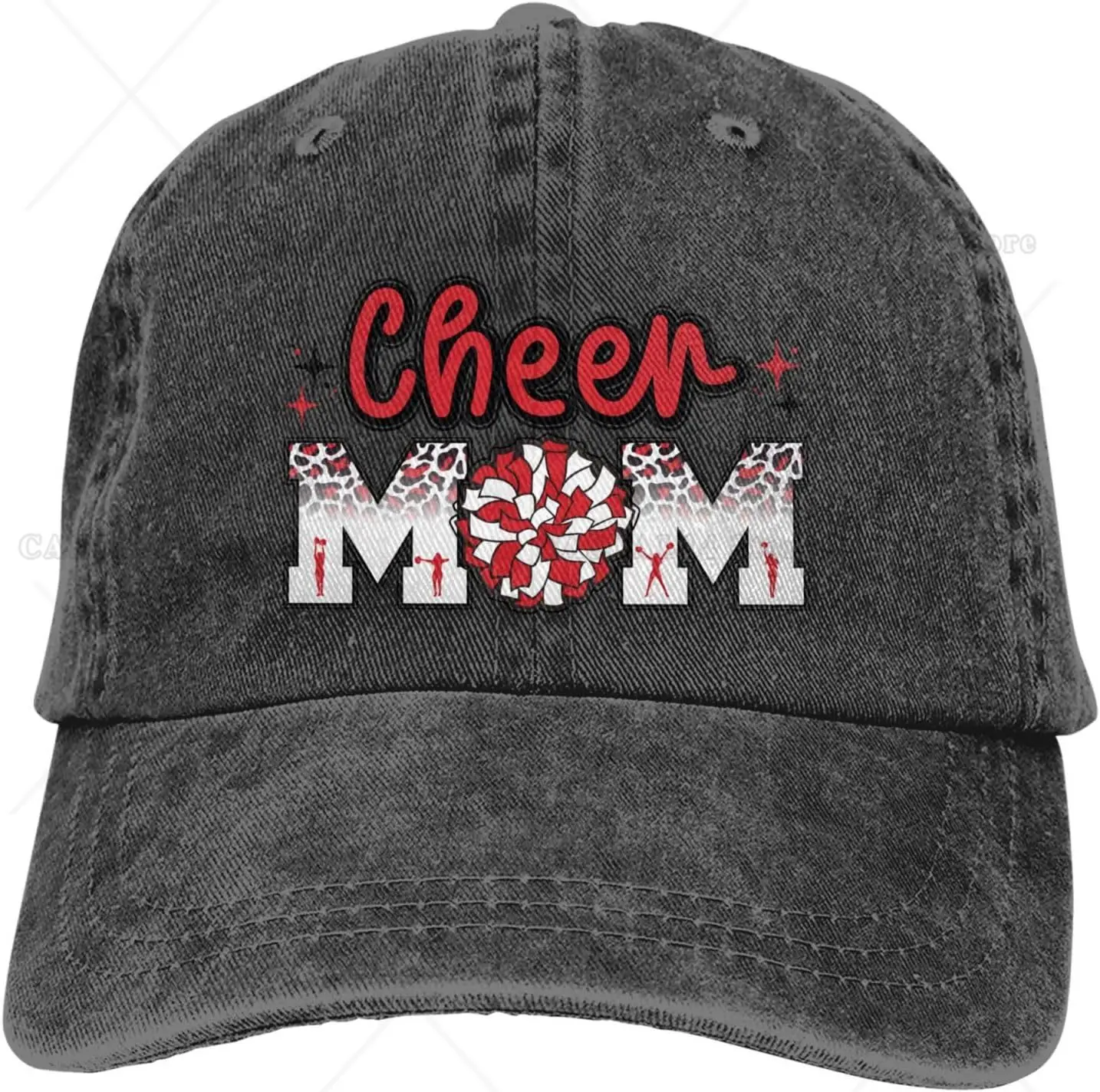 

Cheer Mom Peace Love Cure Heart Baseball Cap Golf Dad Hat Adjustable Denim Cotton Hat Men Women Hats for Women