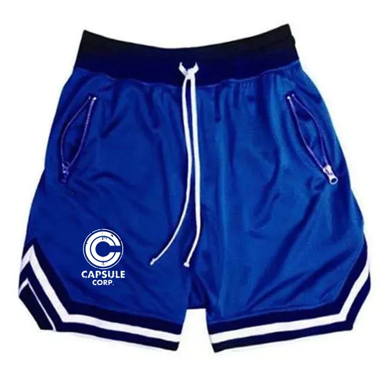 Basketball Capsule Corp Print Shorts Male Casual Mesh Fitness Short Trousers Breathable Five Points Pant Running Clothing