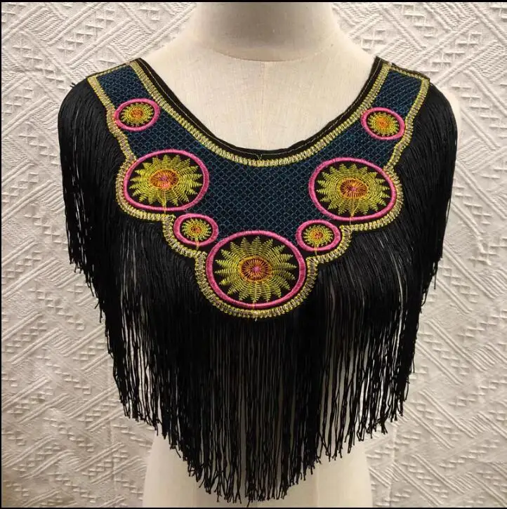 Ethnic Style High-End Tassel Embroidery Fake Collar Women's Versatile Shawl