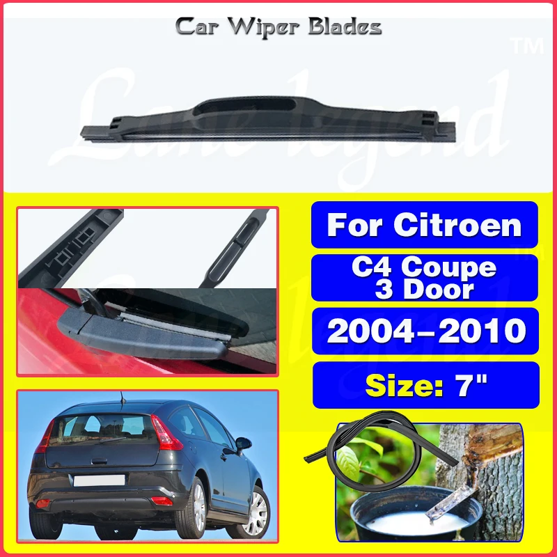 

Car Wiper 7" Rear Wiper Blade For Citroen C4 Coupe 3 Door 2004 - 2010 Windshield Windscreen Tailgate Window Rain Brush 2005 2006