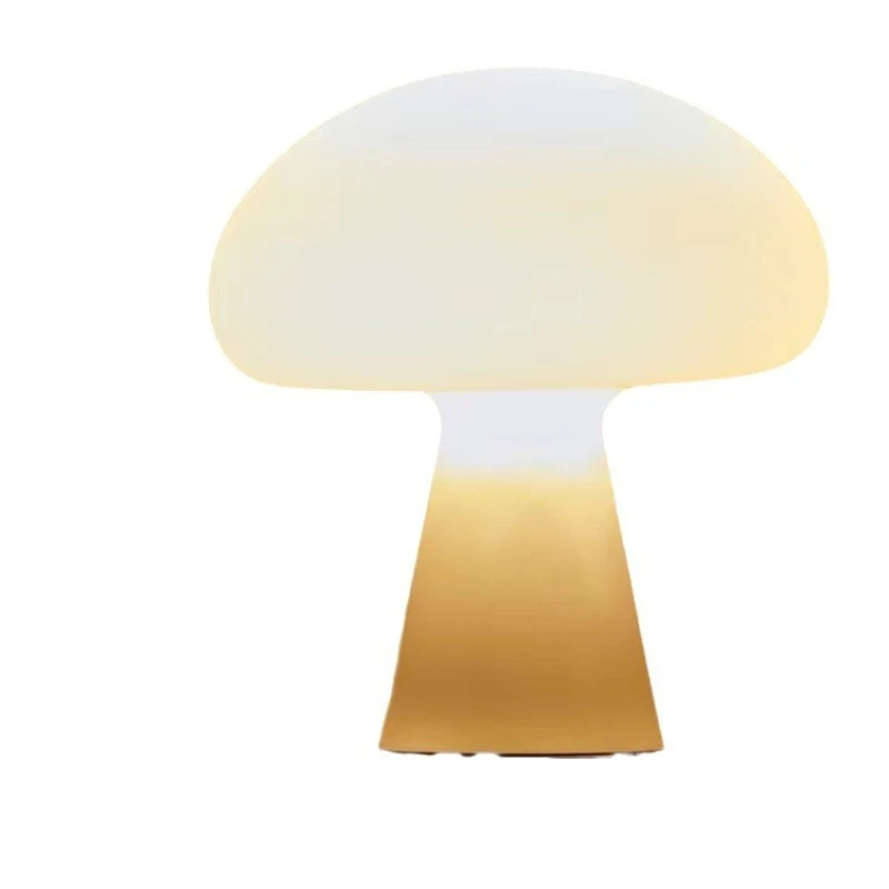 

Medieval Danish Cream Wind Mushroom Desk Lamp Charging Dimming Living Room Study Bedroom Bedside Decoration Ambient Light