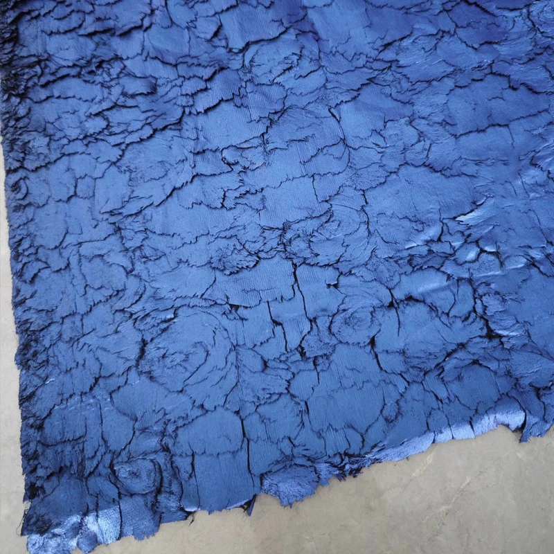 

1yard Designer Fashion Creative Stage Tops Fabrics for clothing Irregular imitation fur with cracked hot stamping texture fabric