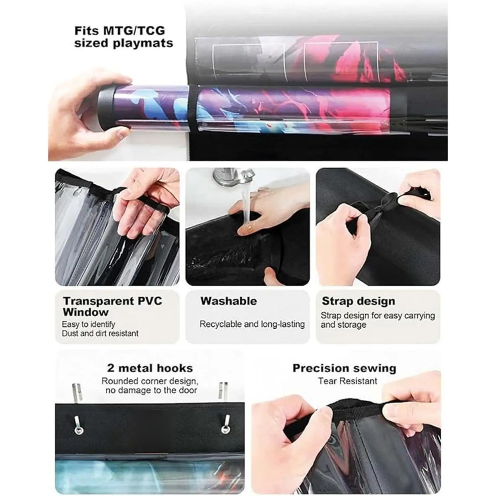 

Игровой коврик, держатель для трубки, портативный игровой коврик, чехол-органайзер, сумка с прозрачными слотами для семейных встреч, дня рождения, вечеринки, игр