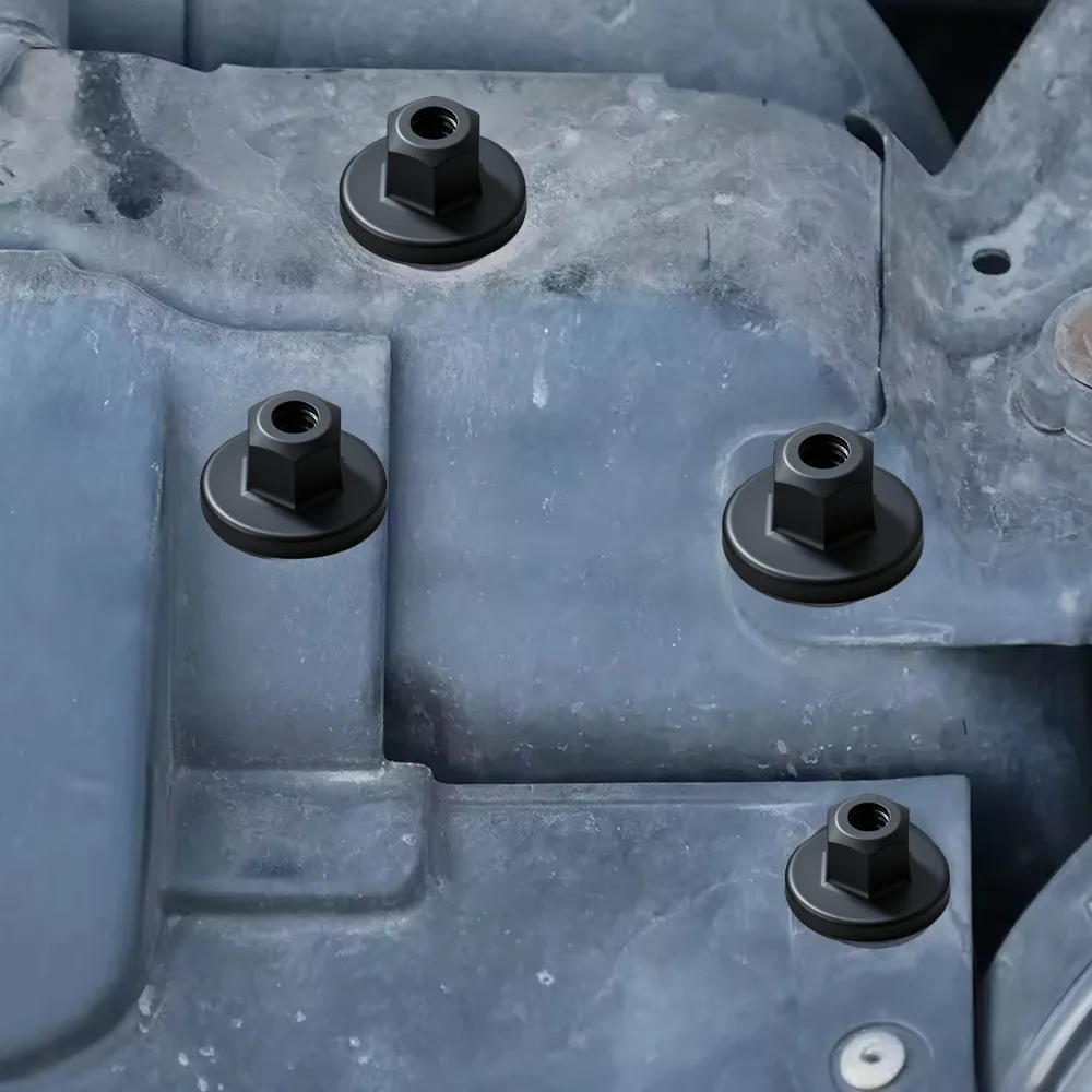 هيكل بلاستيكي أسود مقوس جروميت الجوز كليب لسيارات BMW X3 X5 X6 Underbody درع التجنيب الذاتي التنصت المسمار السحابة جروميت الجوز