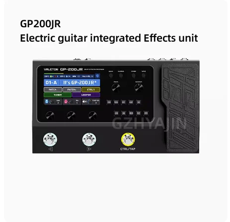 

Valeton New GP200JR Electric guitar integrated Effects unit bass internal recording volume expression pedal sound card wood