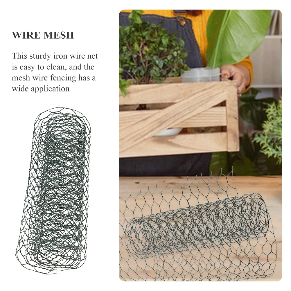 1 Roll Garden Fence Mesh Sturdy Iron Wire Netting For Poultry Enclosure Floral Arrangement Supplies Chicken Wire Netting