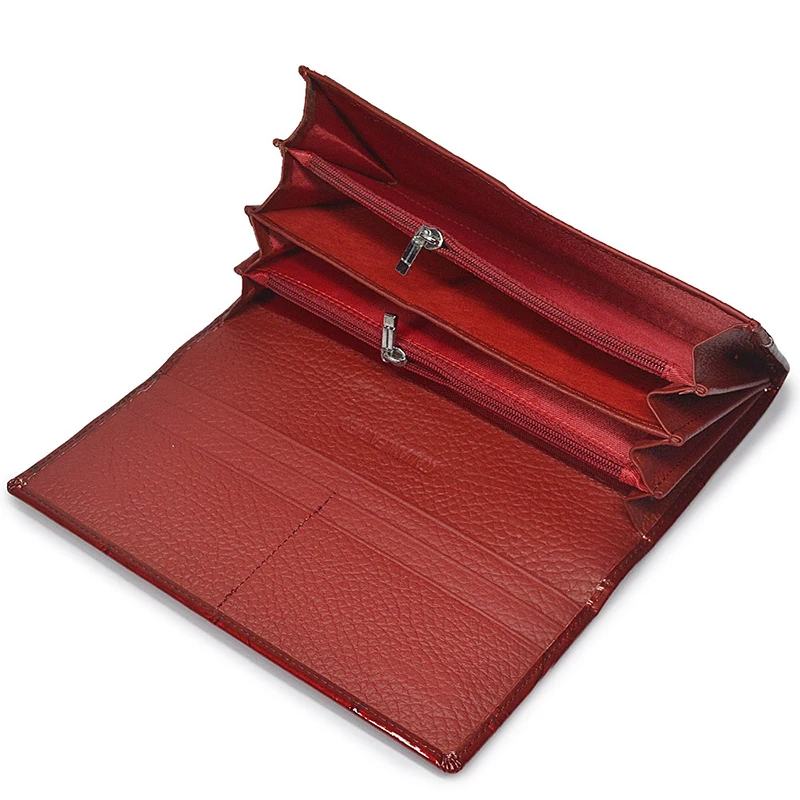 Handbag for Women Clutch Bags Female Long Wallets Genuine Leather Purses Ladies Gift Elegant Luxury Wallet Shiny Money Bag