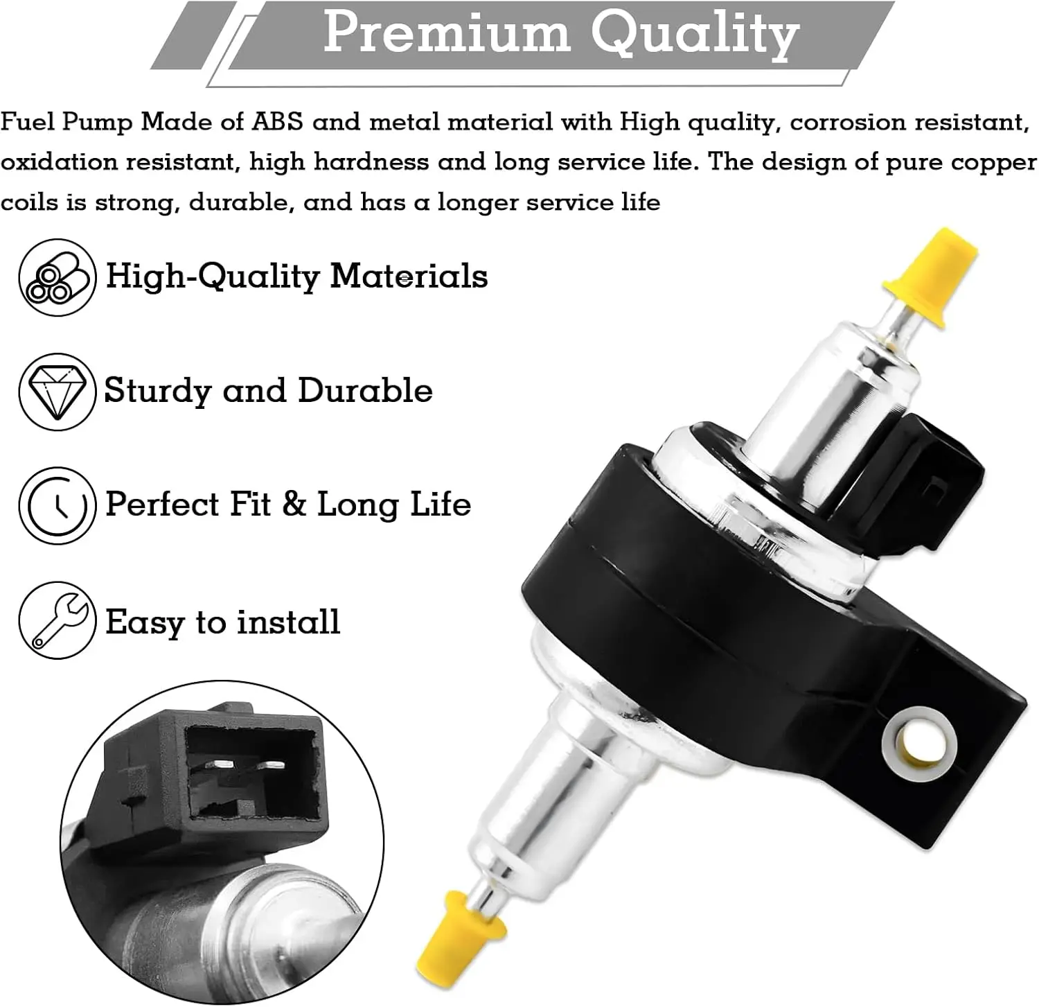 Pompa carburante riscaldatore adatta per Webasto Eberspacher 2KW 5KW 8KW Pompa riscaldatore parcheggio aria con supporto pompa olio (design silenzioso)