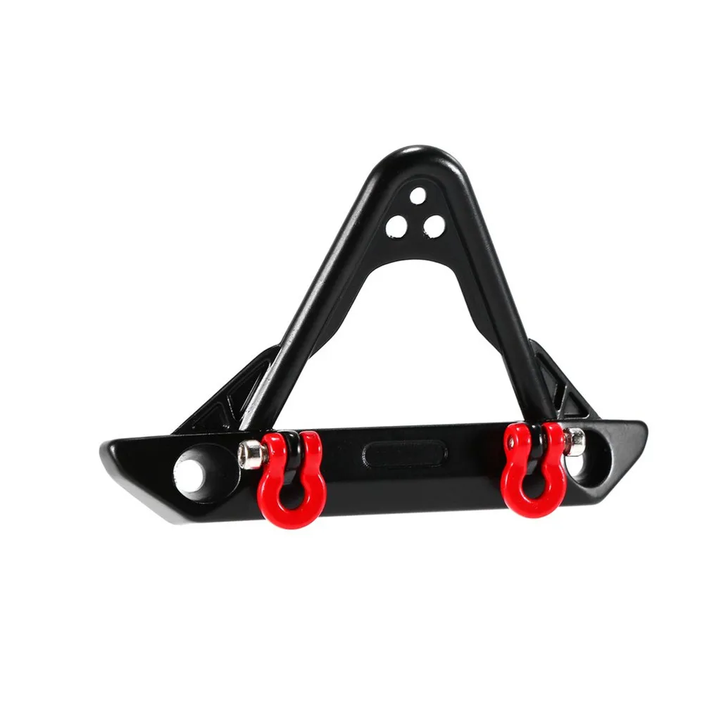 RC car metal Aluminum Front Bumper w/ Shackle for Axial SCX24 C10 Deadbolt JLU black RC truck Upgrade parts accessories