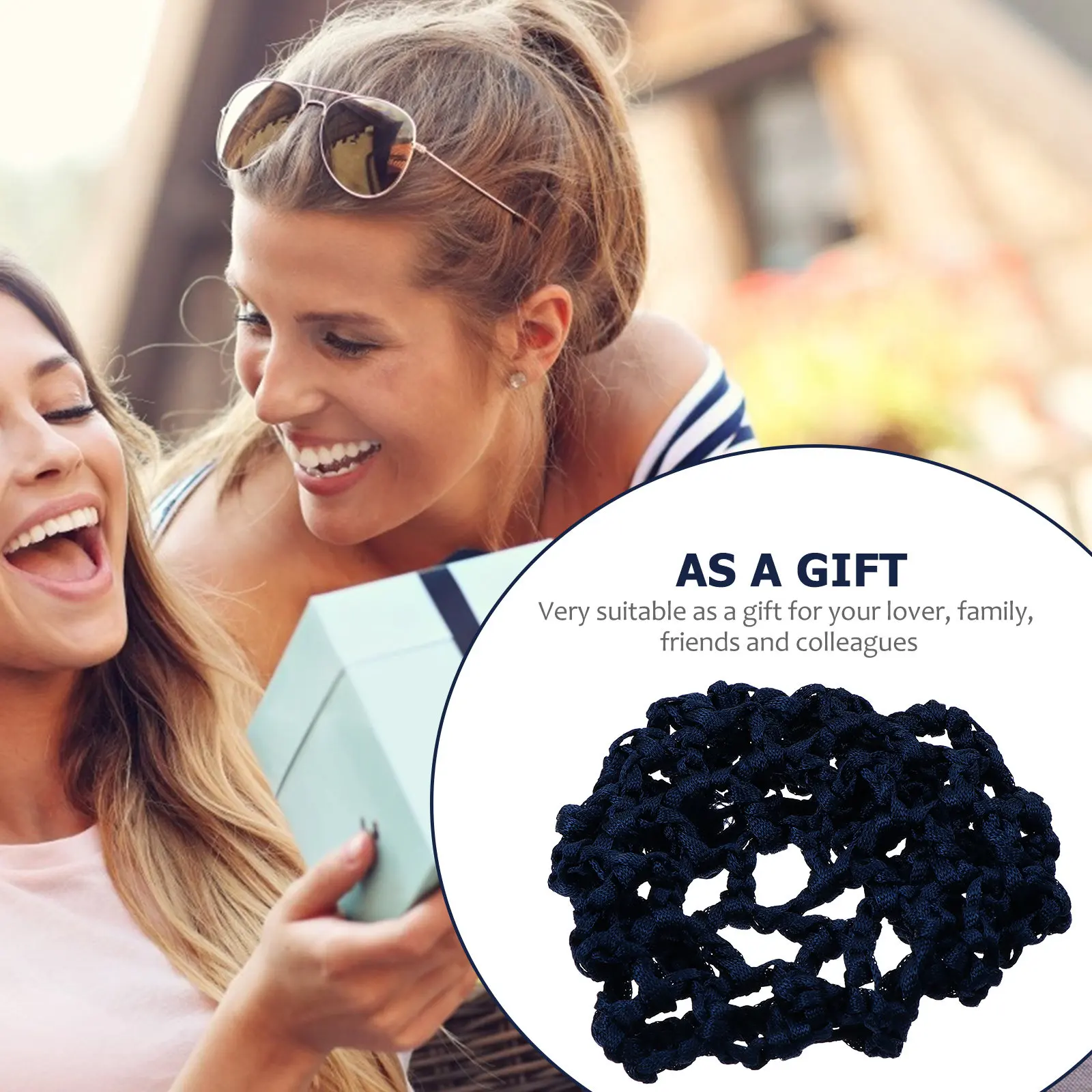 

8Pcs Hair Bun Cover for Dance Skating Women Snood Reusable Elastic Hairnet Classy Formal Occasion Headwear Ballet Net