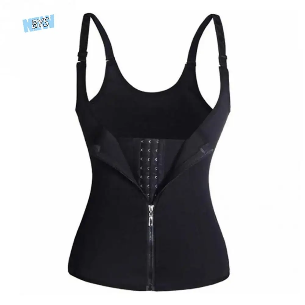 

3 Row Buckle Body Shapers Vest Sleeveless Zipper Women's Postpartum Panties Slim Fit Beauty Body Waist Trainer Shapewear Summer
