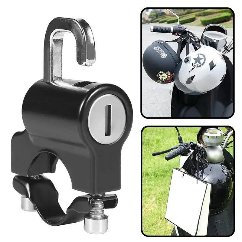 Cerradura para casco nuevo para vehículo eléctrico, artefacto de seguridad antirrobo fijo, batería, cuerda de alambre para motocicleta, gancho de bloqueo para sombrero, accesorios de bloqueo