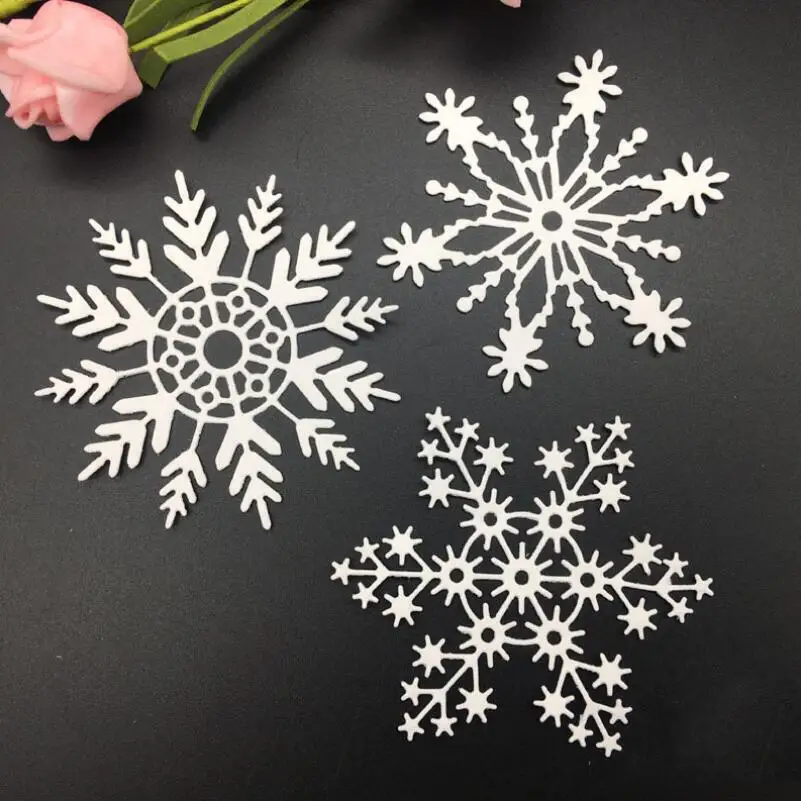 Snowflake Metal Cutting Dies Stencil Scrapbooking Diy Album Stamp Paper Card Embossing Decor Craft Knife Mould