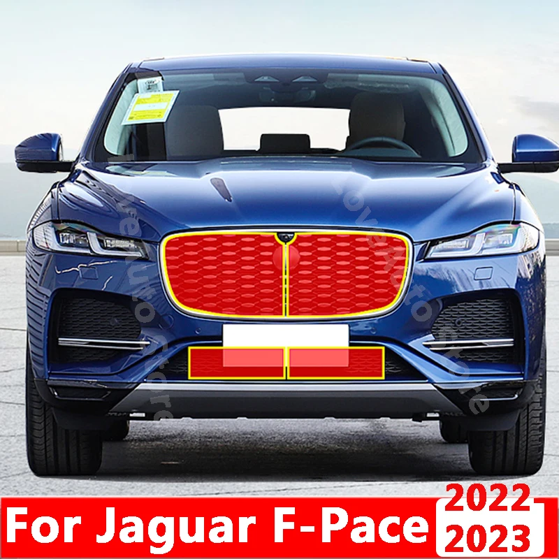 

For Jaguar F-Pace 2022 2023 Car Insect Screening Mesh Front Grille Insert Net Front Insect Screening Cover Accessories