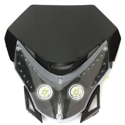 Motorcycle Headlight Headlamp Fairing 10W 12V Universal For Honda For Kawasaki For Yamaha For Suzuki Dirt Bike Off Road