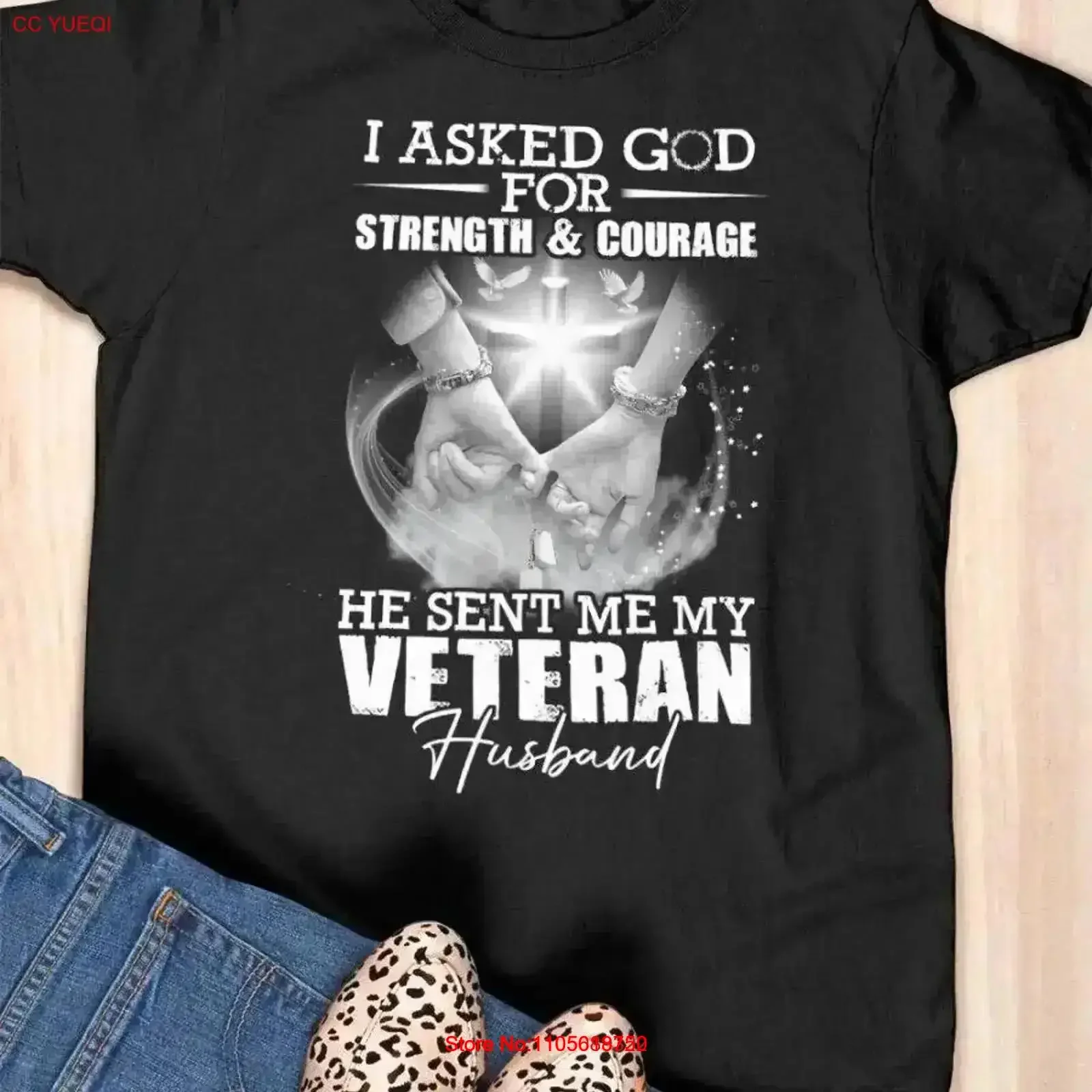 T-shirts vintage délavés « I Asked God For Strength Courage Perfect » – Mode décontractée, haut doux, pour le quotidien, élégant, homme vintage