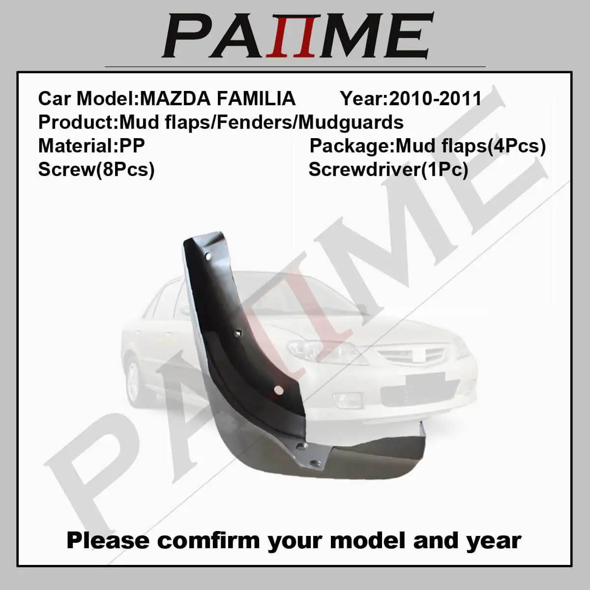 Car Automotive MudFlaps For Mazda Familia Protege 2010-2011 Splash Guards Front Rear Mud Flap Mudguards Fender YC101227