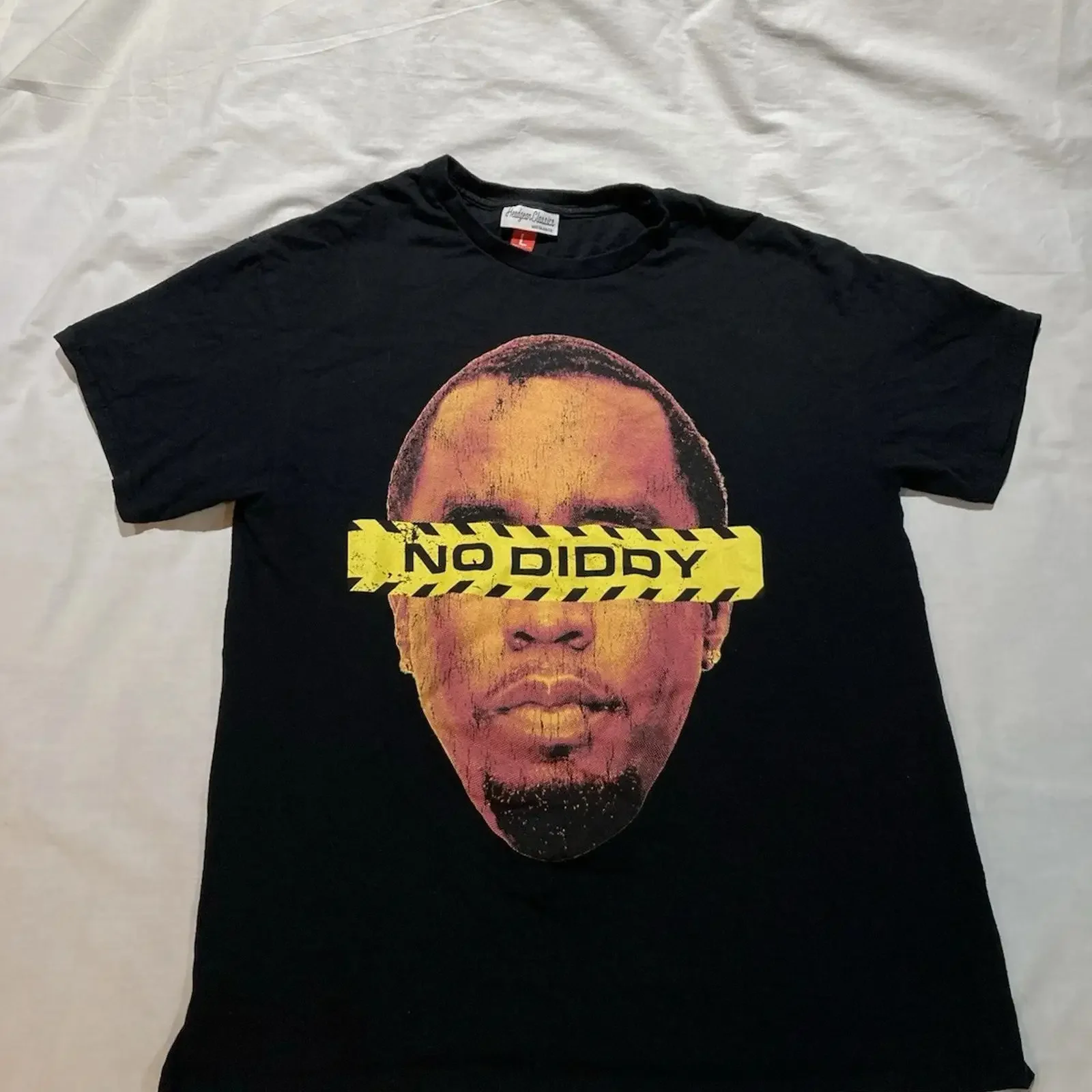 P Diddy quot No T Shirt Herren Größe L Marke Kopfbedeckung Klassiker vintage Washed Soft Unisex Stretched Comfortable