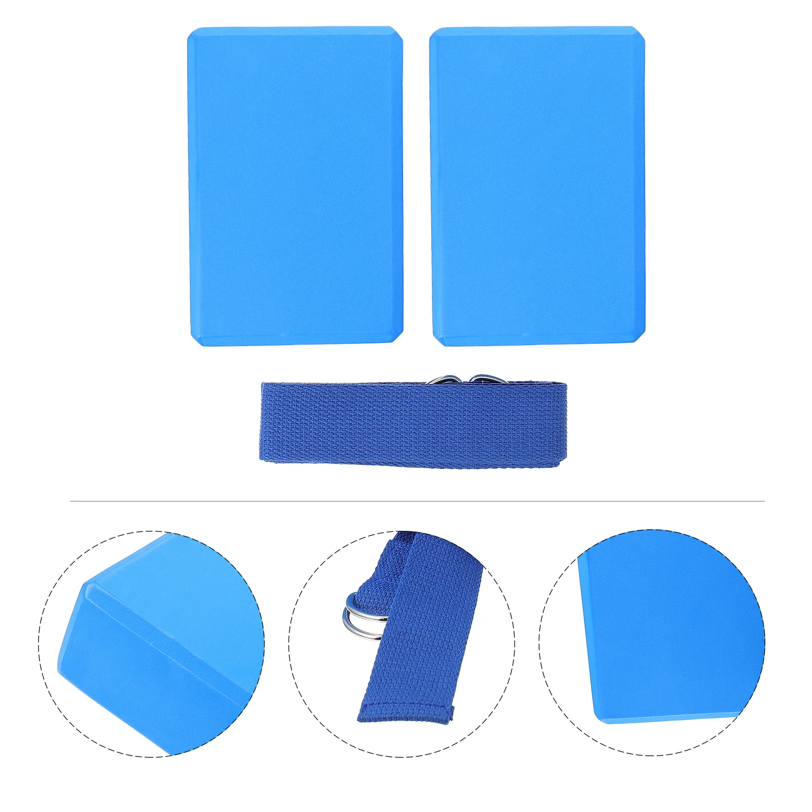 

1Set Yoga Pull-Band Strap with Eva Bricks Lightweight Durable Non-Absorbent Yoga Fitness Equipment Stretch Training Tension